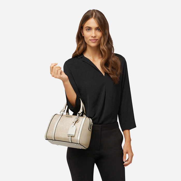 Handbag ZENE S WOMAN Skin/Silver | GEOX