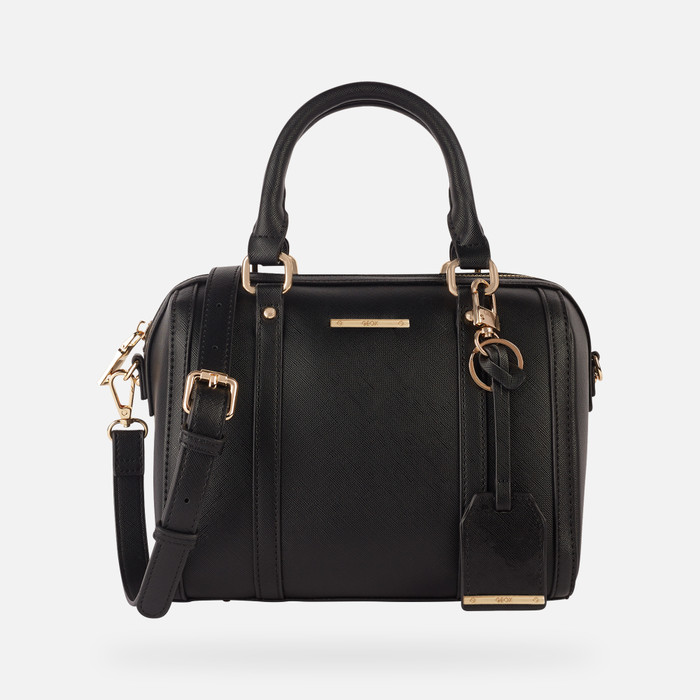 Geox® ZENE S: Women's Black Handbag With Crossbody Strap | Geox