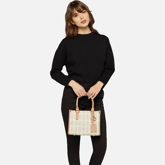Handbag AMERIS S WOMAN Off white/Pink | GEOX
