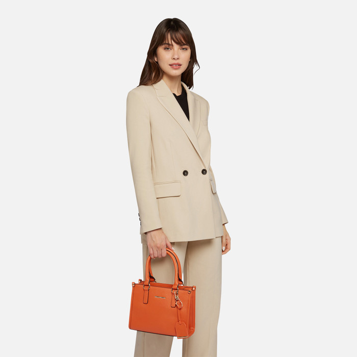 Geox® AMERIS: Women's Orange Handbag With Crossbody Strap | Geox