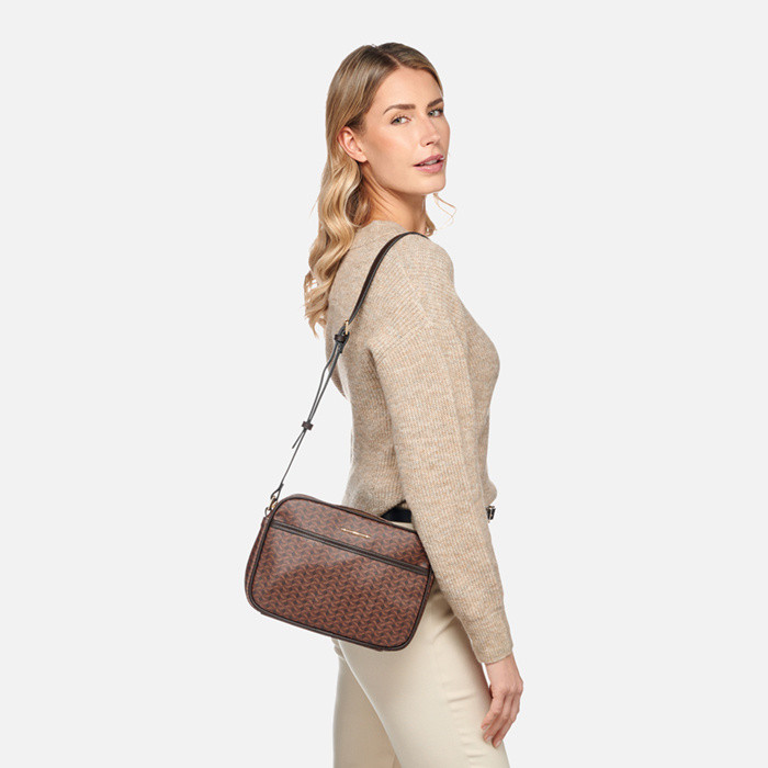 Cross-body bag CELESTYE WOMAN Dark Brown | GEOX