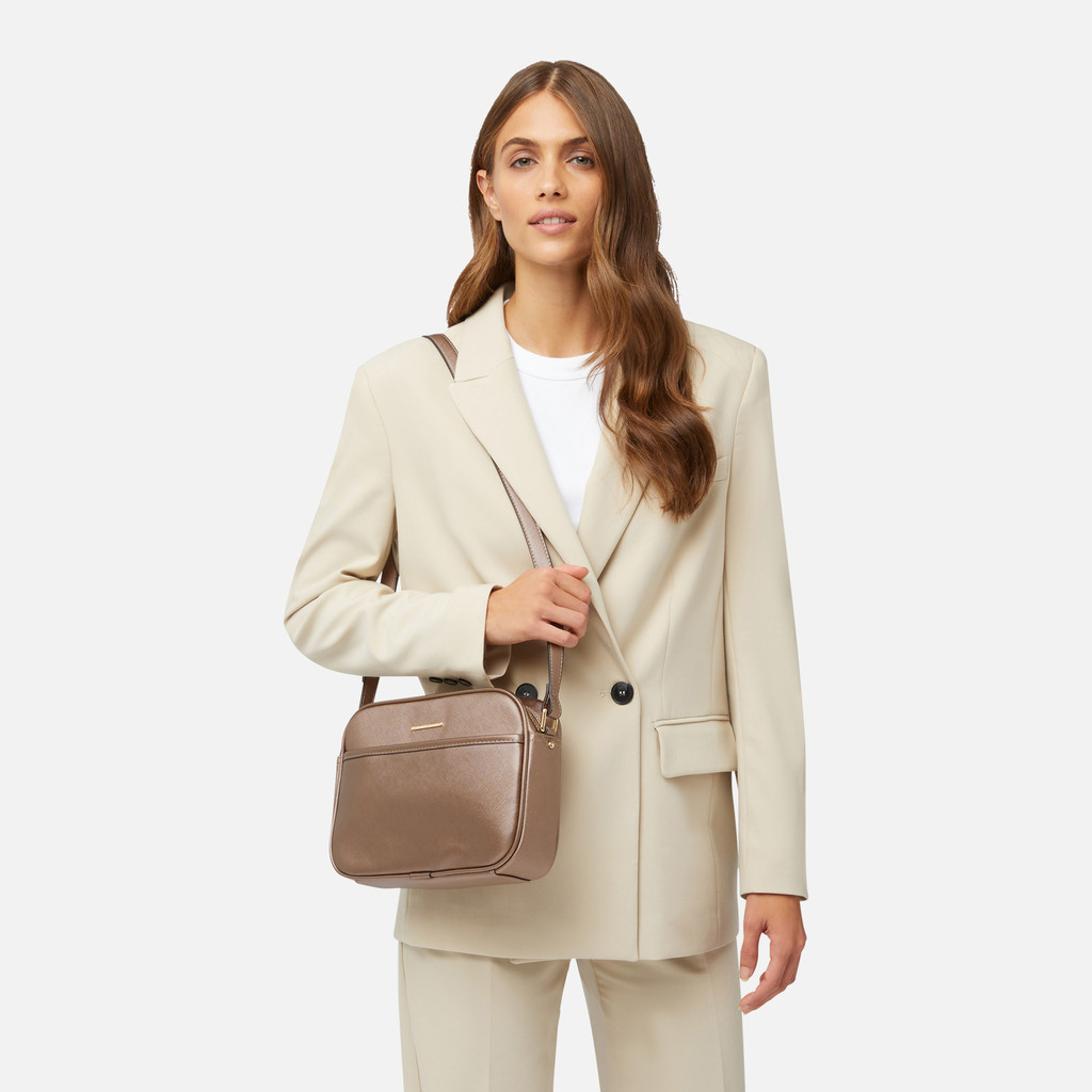 cross-body bag CELESTYE WOMAN Light Bronze - image number 5 | GEOX