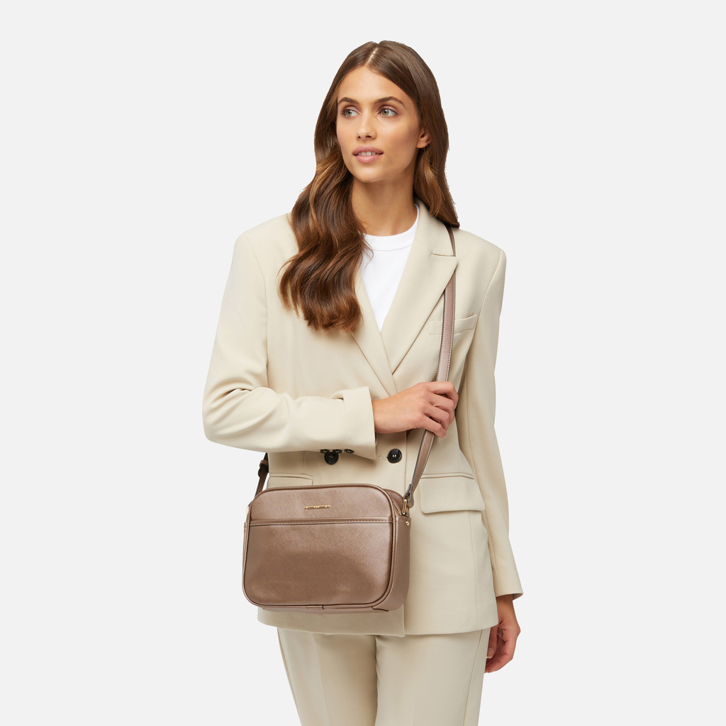 cross-body bag CELESTYE WOMAN Light Bronze - image number 6 | GEOX