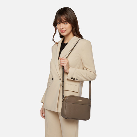 shoulder bag CELESTYE WOMAN Dark Taupe - image number 6 | GEOX