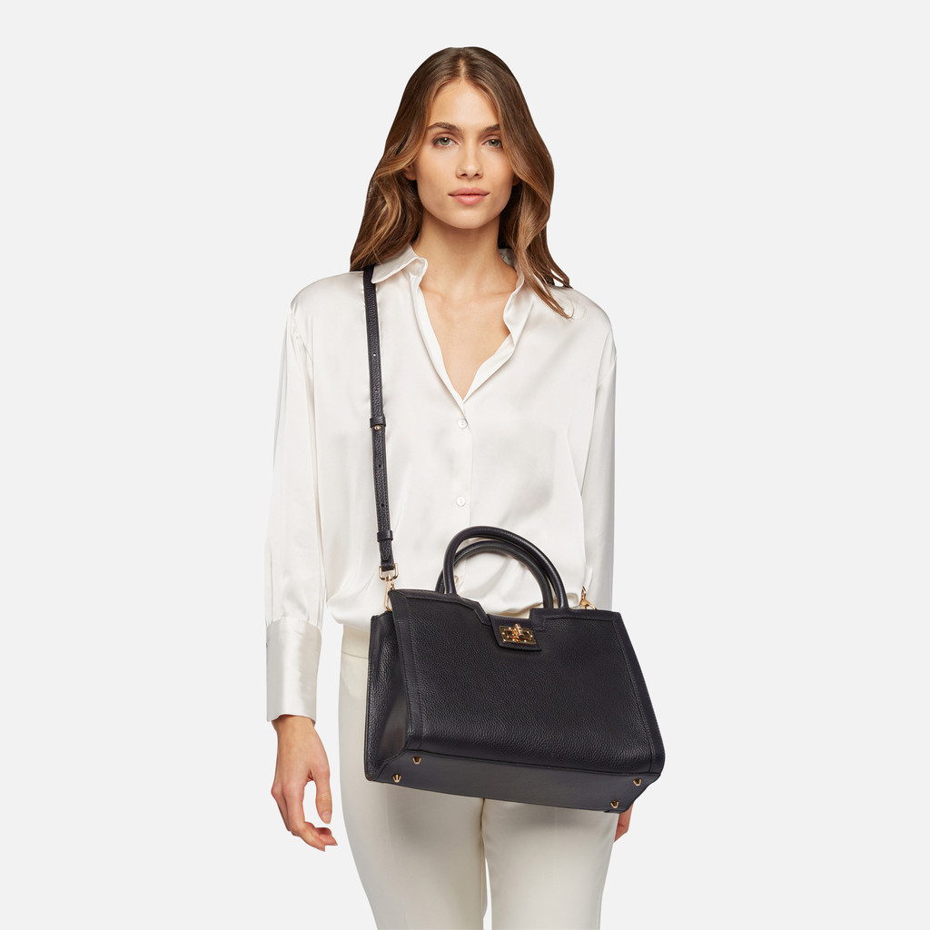 Geox® LEONORY: Women's Black Handbag | Geox ® SS23