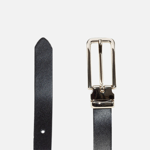leather belt BELT WOMAN Black/Coffee - image number 2 | GEOX