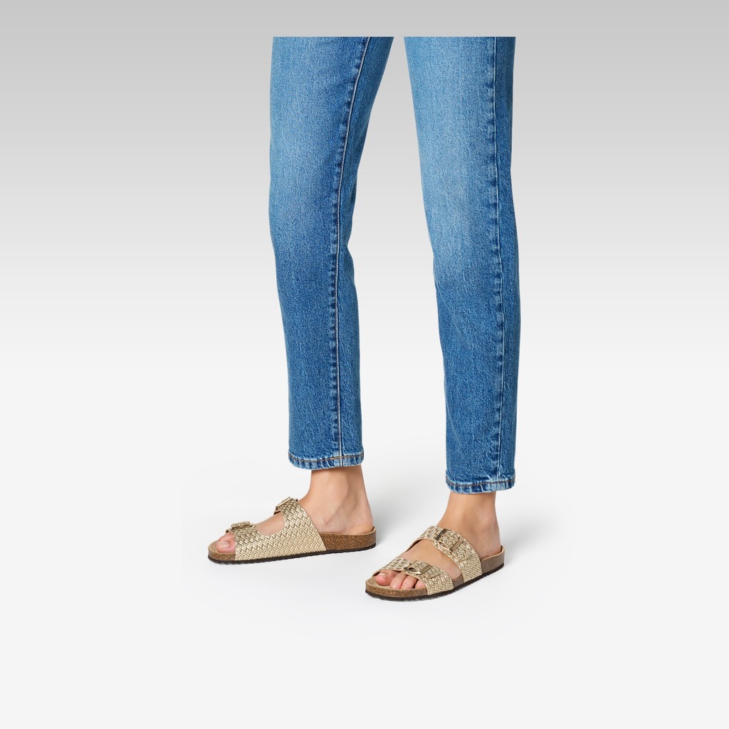 Slides shoes BRIONIA WOMAN Light Gold - image number 1 | GEOX