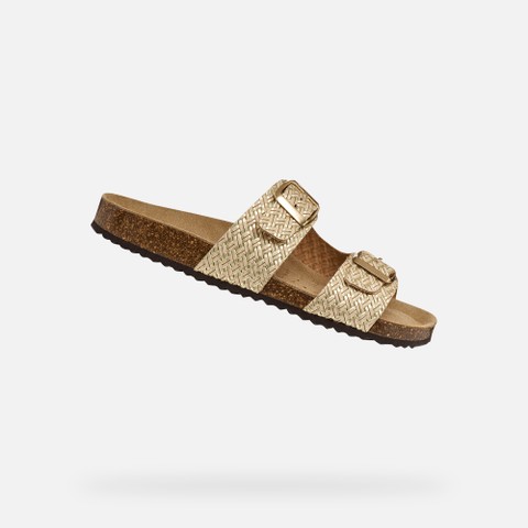 Mules BRIONIA FEMME Or clair | GEOX