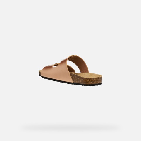 Slides shoes BRIONIA WOMAN Peach - image number 3 | GEOX