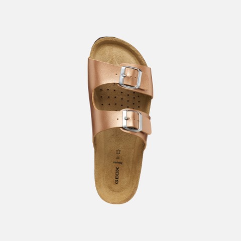 Slides shoes BRIONIA WOMAN Peach - image number 5 | GEOX