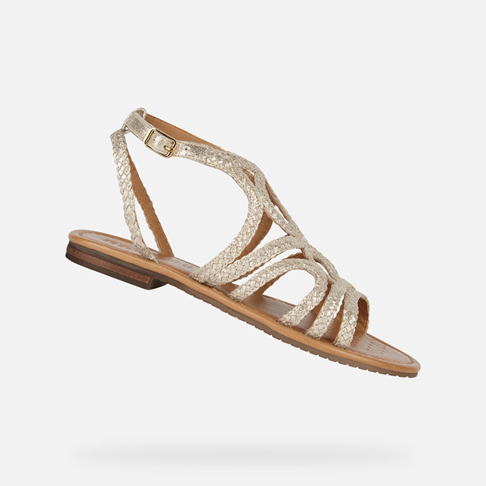 Flat sandals SOZY S WOMAN Light Gold | GEOX