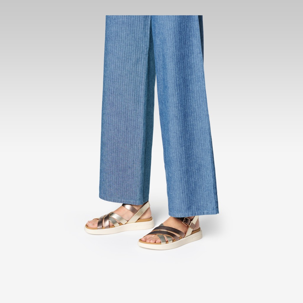 Sandali bassi XAND 2S DONNA Beige scuro/Oro chiaro - image number 1 | GEOX