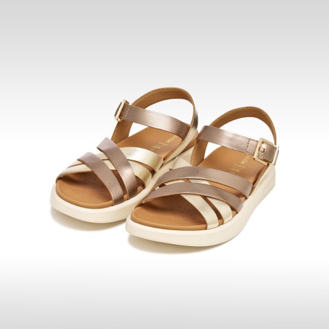 Sandali bassi XAND 2S DONNA Beige scuro/Oro chiaro - image number 2 | GEOX