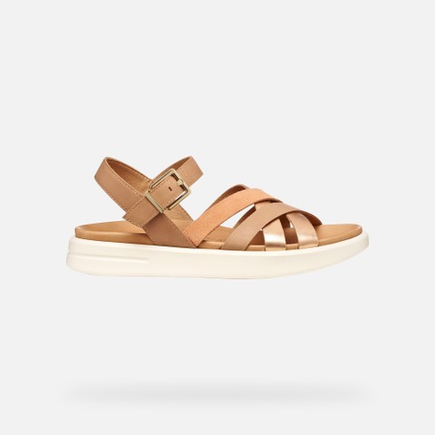 Flat sandals XAND 2S WOMAN Beige/Peach - image number 1 | GEOX