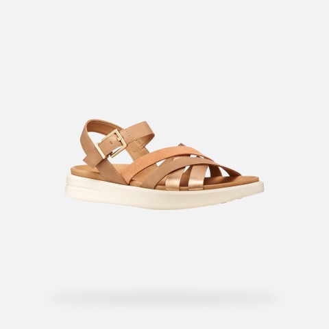Flat sandals XAND 2S WOMAN Beige/Peach - image number 2 | GEOX