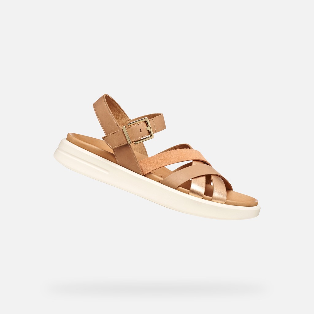 Flat sandals XAND 2S WOMAN Beige/Peach - image number 0 | GEOX