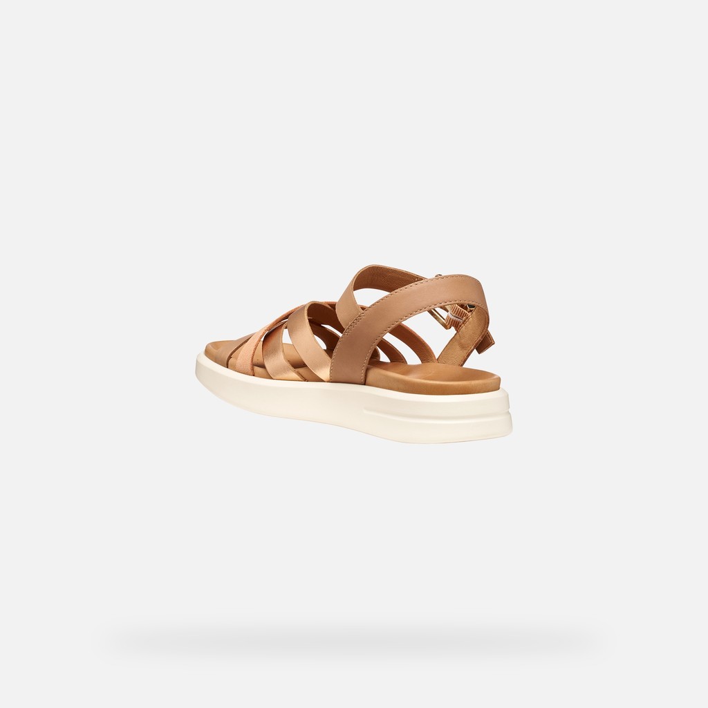 Flat sandals XAND 2S WOMAN Beige/Peach - image number 3 | GEOX