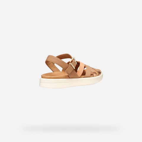 Flat sandals XAND 2S WOMAN Beige/Peach - image number 4 | GEOX