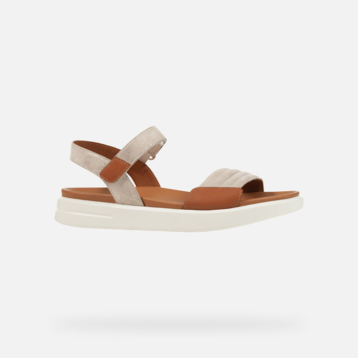 Flat sandals XAND 2S WOMAN Beige/Camel | GEOX