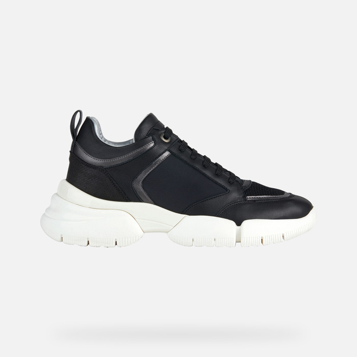 Geox® ADACTER W Women's Black Low Top Sneakers Geox