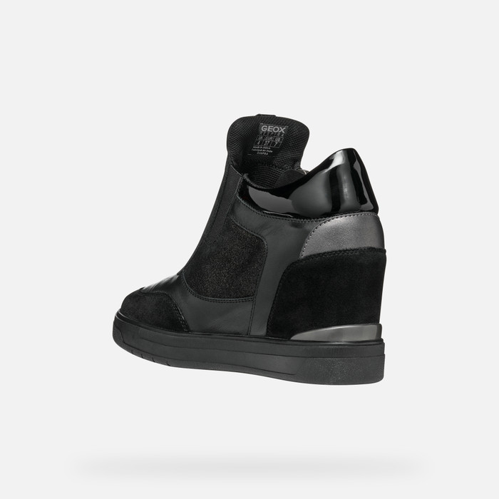 GEOX Sneakers-Baskets cuir femme modèle Myria - noir - Nous Seuls  Chaussures - Fréjus - Saint Raphaël