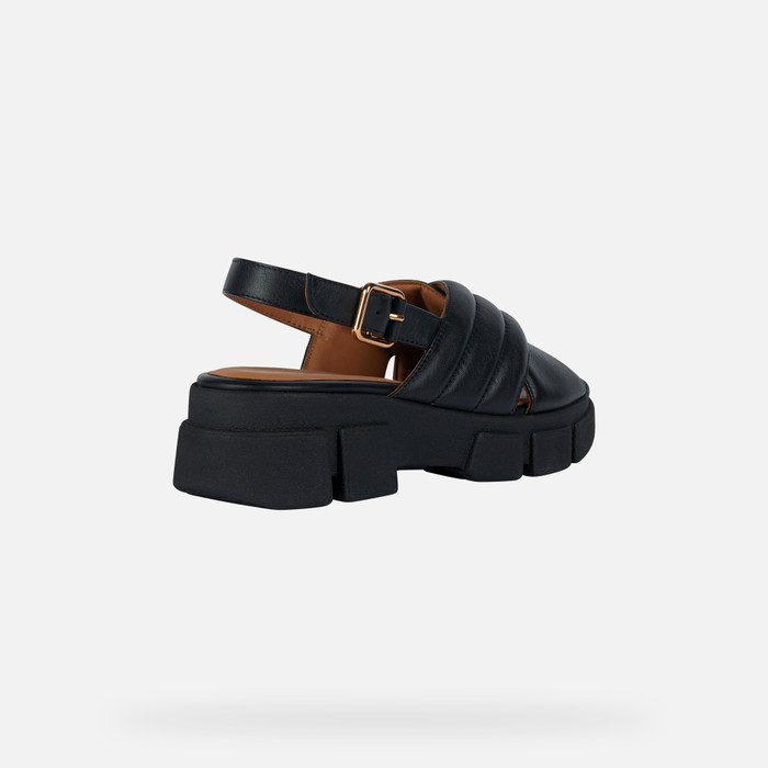 Geox® Women's Black Platform Sandals | Geox Online