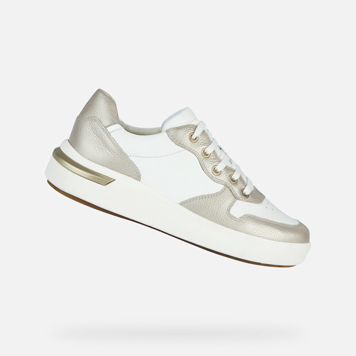 Low top sneakers DALYLA WOMAN White/Gold | GEOX