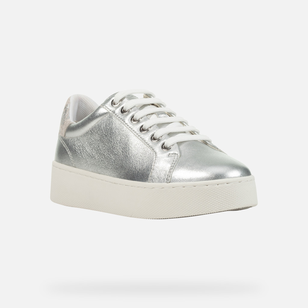 Geox shop silver sneakers