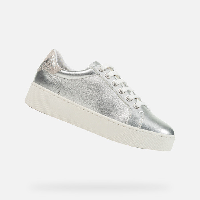 Low top sneakers SKYELY WOMAN Silver | GEOX
