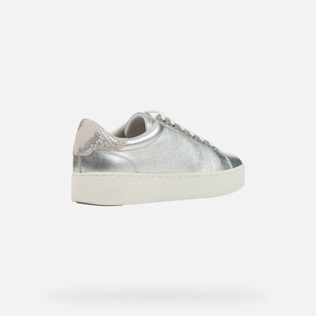 Geox silver cheap sneakers