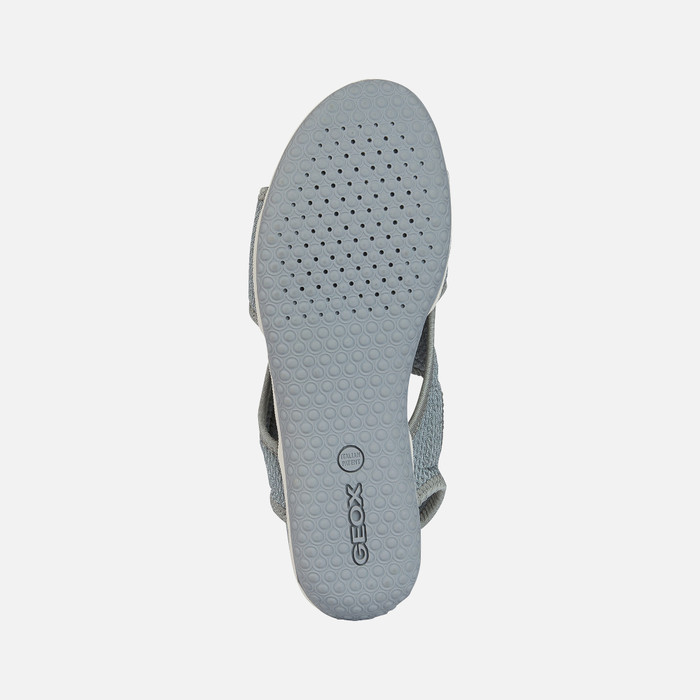 Geox® SANDAL VEGA: Women's Grey Flat Sandals | Geox ® Online