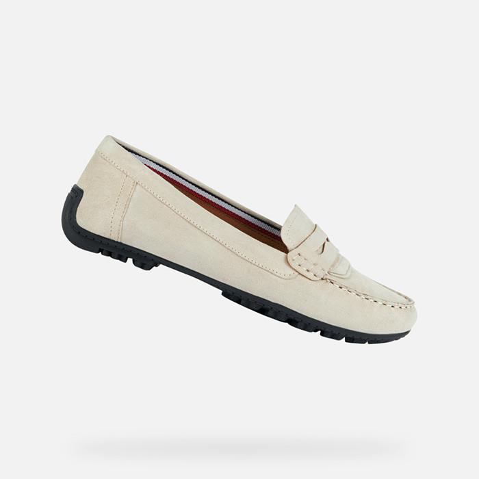 Suede loafers KOSMOPOLIS + GRIP WOMAN Off White | GEOX