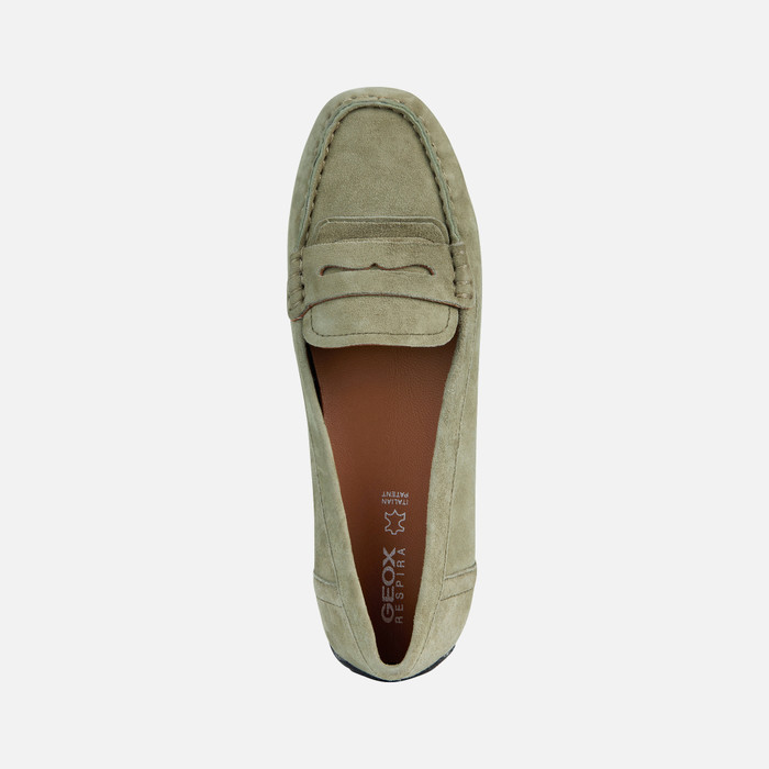 Moccasin Femme Geox Cosmopolis + Grip - Chaussure Confort Synthétique Respirante