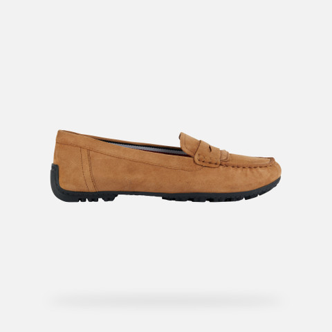 Suede loafers KOSMOPOLIS + GRIP WOMAN Camel - image number 1 | GEOX