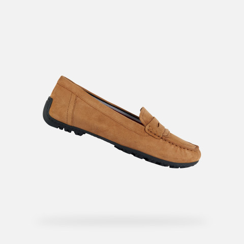 Suede loafers KOSMOPOLIS + GRIP WOMAN Camel - image number 0 | GEOX
