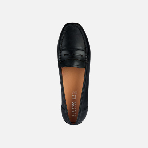 Mocassins en cuir KOSMOPOLIS + GRIP FEMME Noir - image number 5 | GEOX