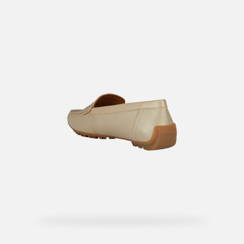 leather loafers KOSMOPOLIS + GRIP WOMAN Light Gold - image number 3 | GEOX
