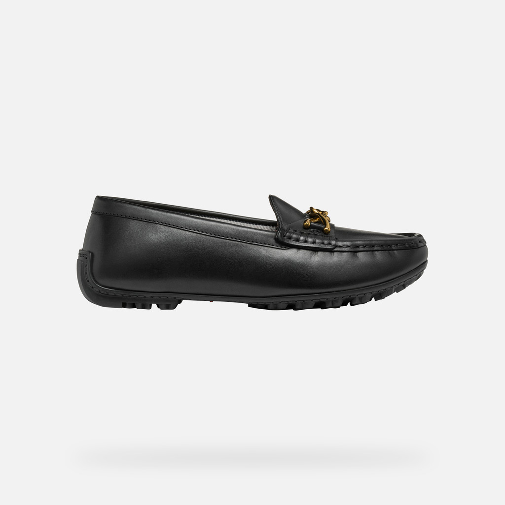 leather loafers KOSMOPOLIS + GRIP WOMAN Black - image number 1 | GEOX