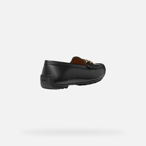leather loafers KOSMOPOLIS + GRIP WOMAN Black - image number 4 | GEOX