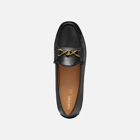 leather loafers KOSMOPOLIS + GRIP WOMAN Black - image number 5 | GEOX