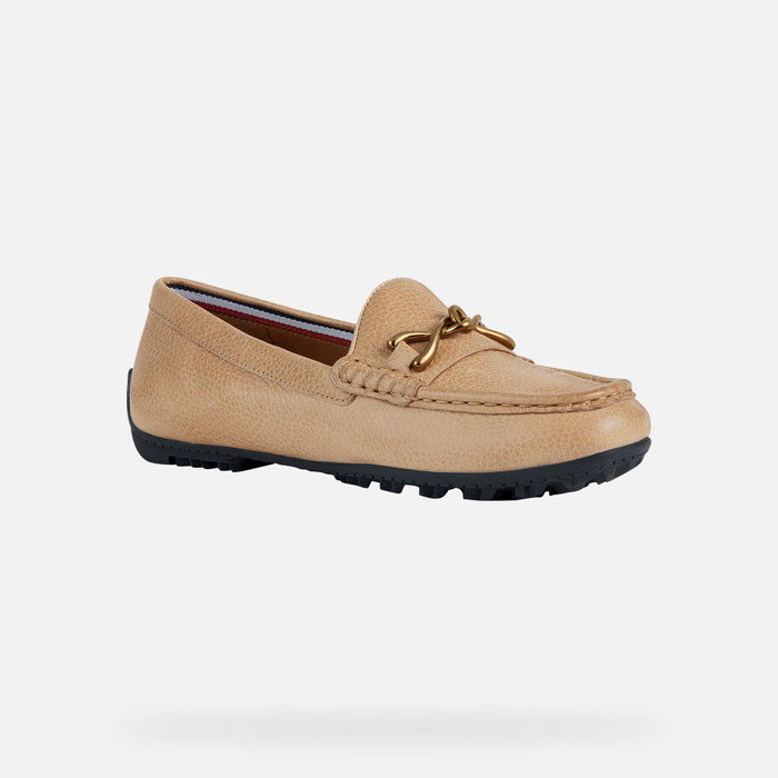 Geox® KOSMOPOLIS: Desert Leather Loafers for Women | Geox ® Online Store