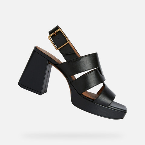 high-heeled sandals SOLEDEA WOMAN Black - image number 0 | GEOX