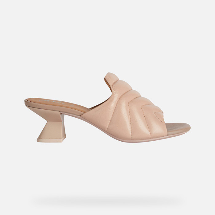 Medium-heeled sandals SANDAL ONICE WOMAN Beige | GEOX