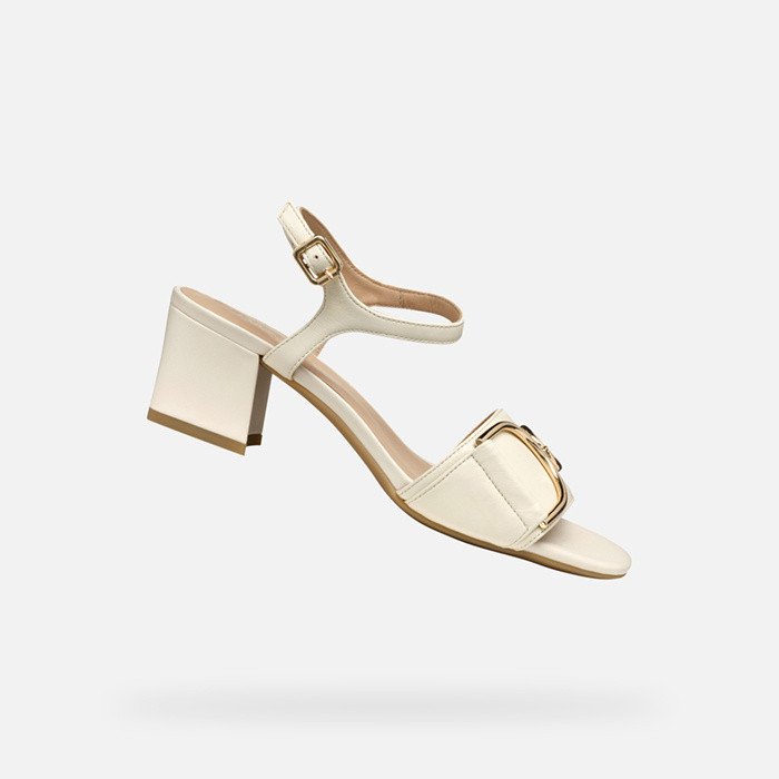 Medium-heeled sandals NEW ERAKLIA 50 WOMAN Papyrus | GEOX