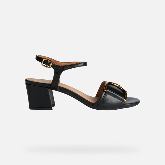 Medium-heeled sandals NEW ERAKLIA 50 WOMAN Black | GEOX
