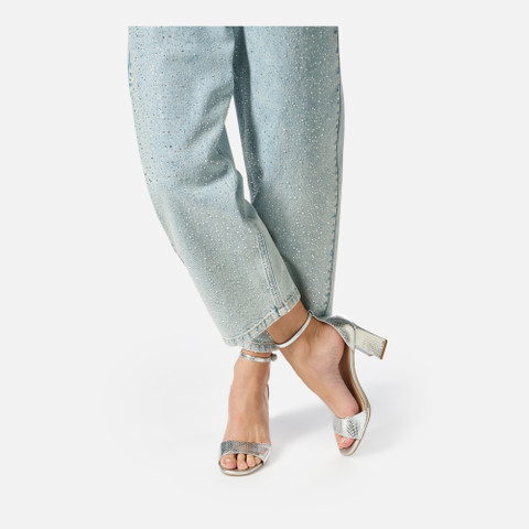 High-heeled sandals NEW ERAKLIA 80 WOMAN Silver - image number 2 | GEOX