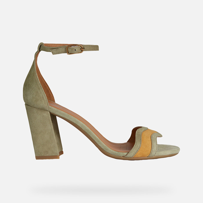 High-heeled sandals NEW ERAKLIA 80 WOMAN Pistachio/Mustard | GEOX