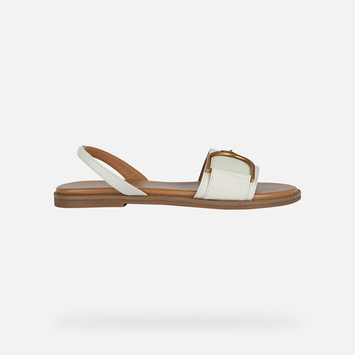 Flat sandals NAILEEN WOMAN Off White | GEOX
