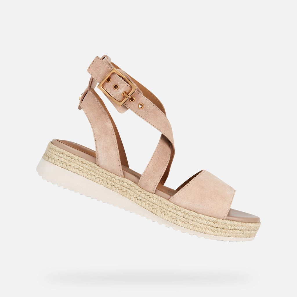 soda ankle banded taupe womens espadrille flatform sandals