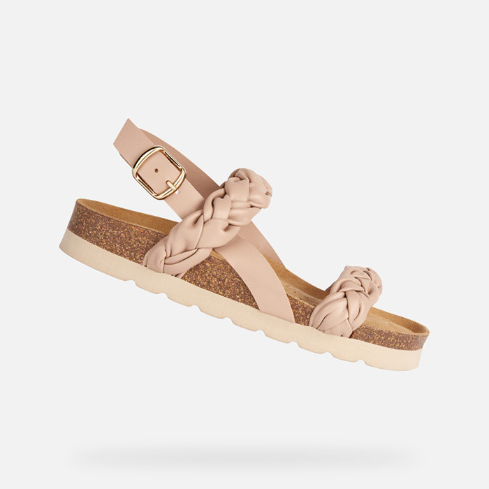 Flat sandals BRIONIA HIGH WOMAN Nude | GEOX